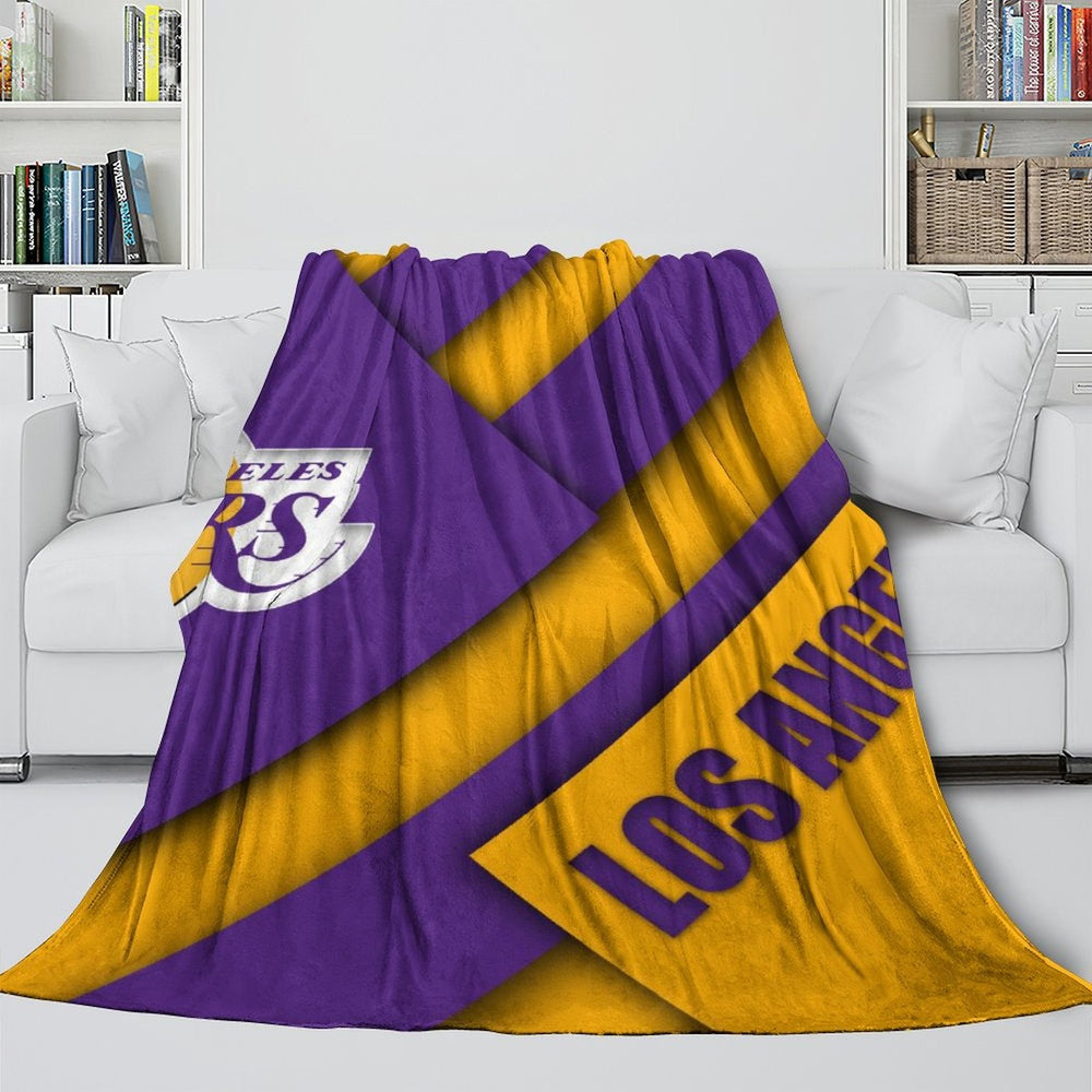 Los Angeles Lakers Blanket Flannel Throw Room Decoration (Online Order Only)