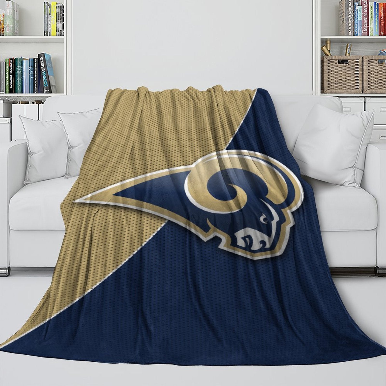 Los Angles Rams Blanket Flannel Fleece Throw Room Decoration (Online Order Only)