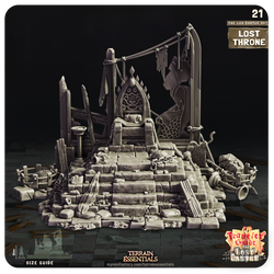 3D Printed Cast n Play Lost Throne The Lost Castle Terrain Set 28mm 32mm D&D (Online Only)