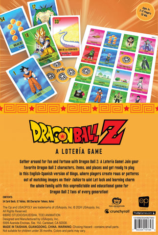 Lotería: Dragon Ball Z (ONLINE ORDER ONLY)