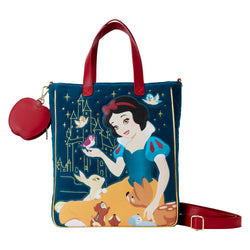 Loungefly Snow White Classic Apple Quilted Velvet Tote Bag With Coin Bag (Online Order Only)