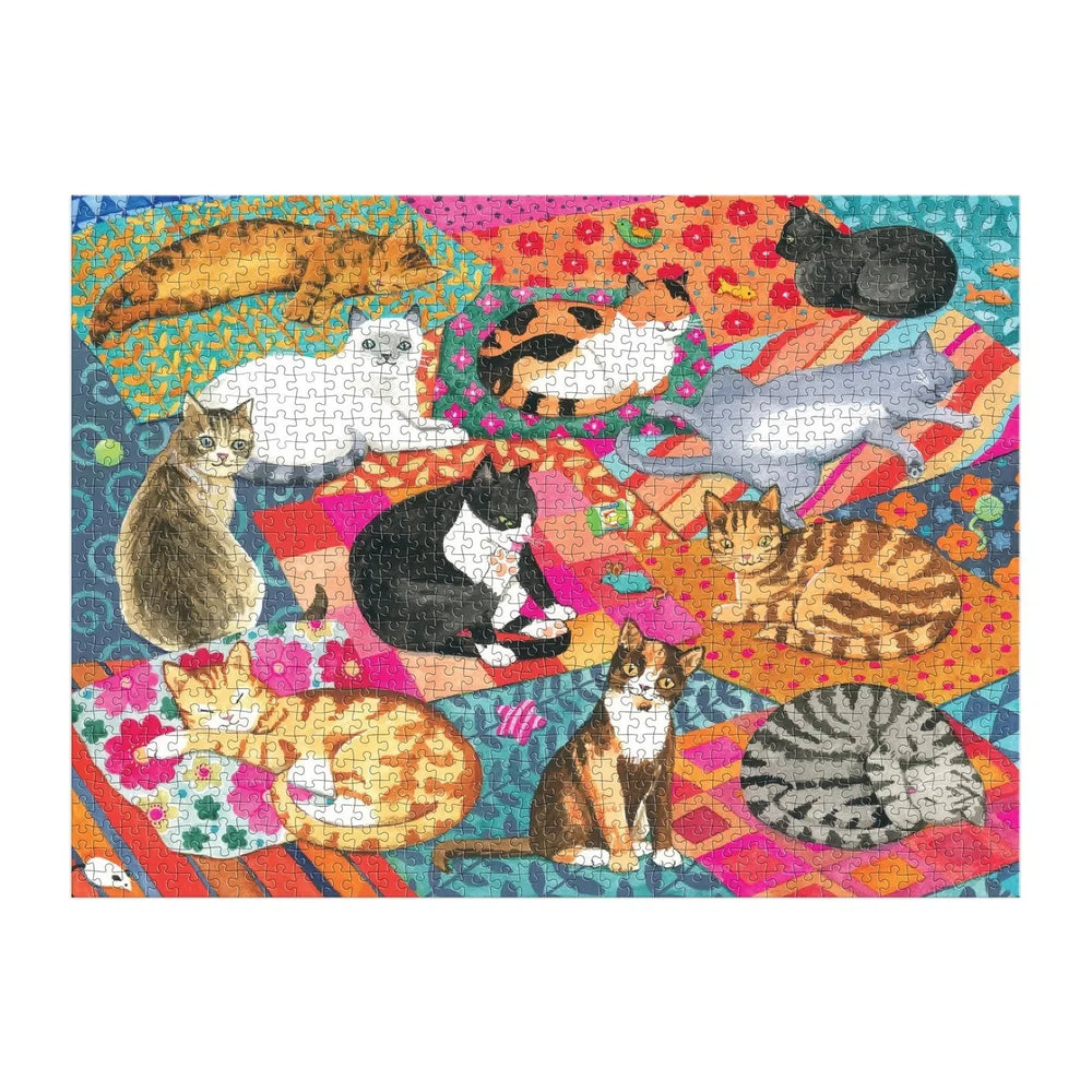 Lounging Cats 1000 Piece Jigsaw Puzzle Galison (ONLINE ORDER ONLY)