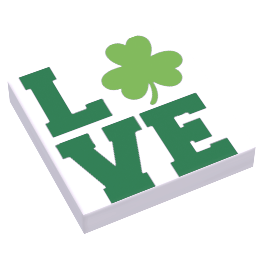 L☘️VE St. Patrick's Day - B3 Customs® Printed 2X2 Tile (Online Order Only)