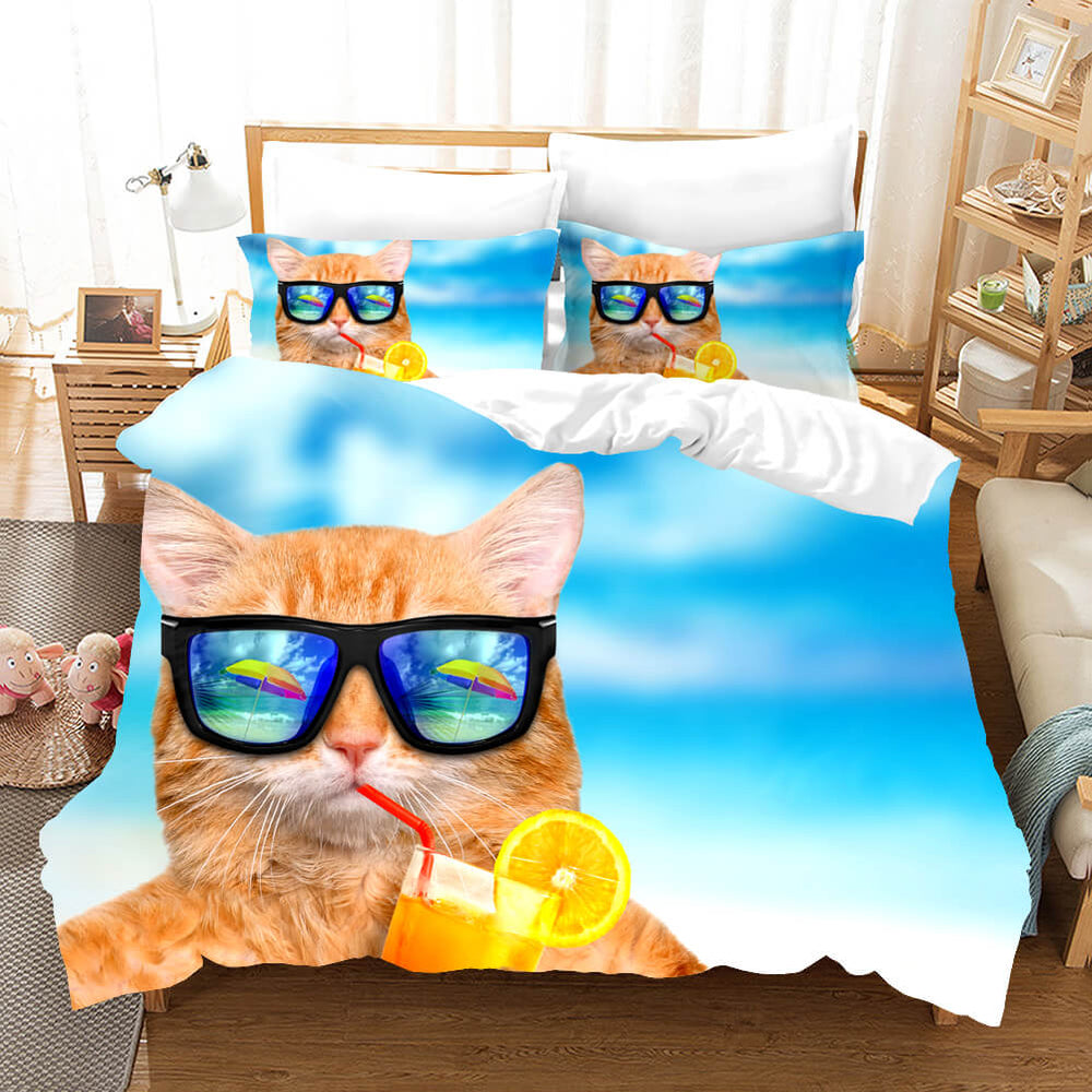 Lovely Animal Pet Cats Bedding Set Quilt Covers Without Filler (Online Order Only)