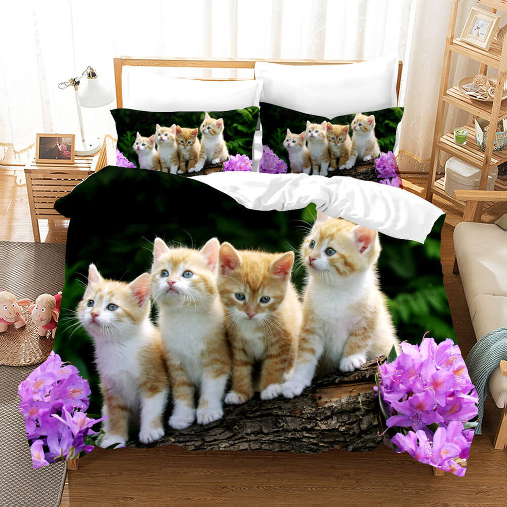Lovely Animal Pet Cats Bedding Set Quilt Covers Without Filler (Online Order Only)