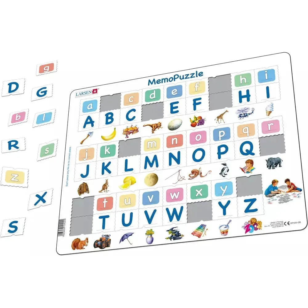Lower & Upper Case Alphabet 52 Piece Tray Jigsaw Puzzle Larsen