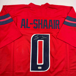 Autographed/Signed Azeez Al Shaair Houston Red Football Jersey Beckett BAS COA