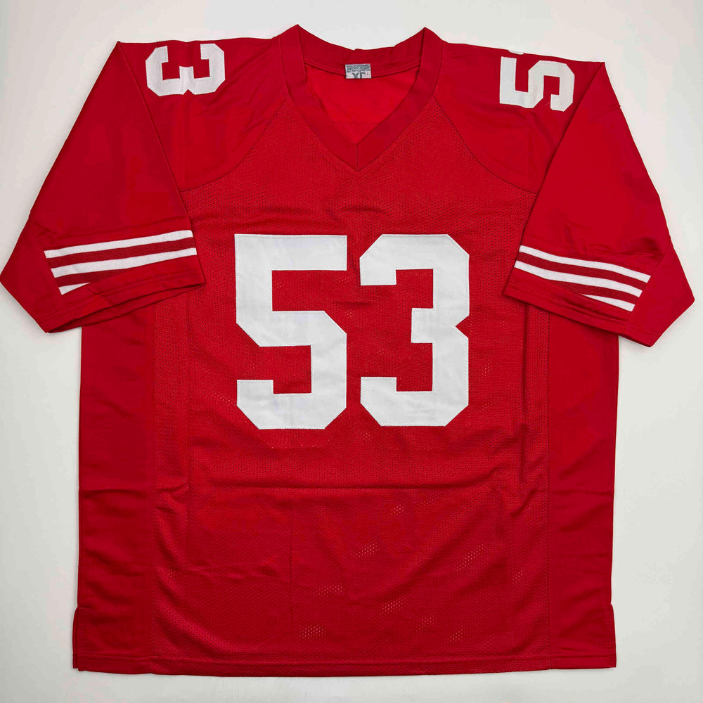 Autographed/Signed NaVorro Bowman San Francisco Red Football Jersey Beckett BAS COA