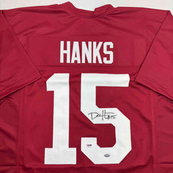 Autographed/Signed Darius Hanks Alabama Red College Football Jersey PSA COA