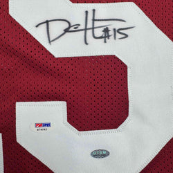 Autographed/Signed Darius Hanks Alabama Red College Football Jersey PSA COA