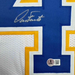 Autographed/Signed Dan Fouts San Diego White Football Jersey Beckett BAS COA