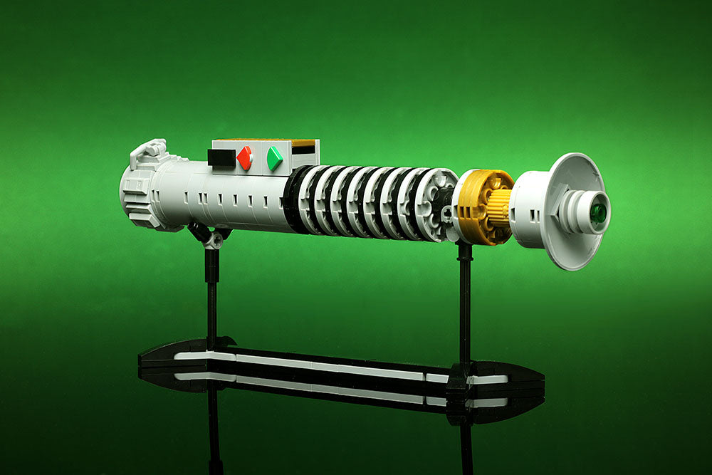 Luke Skywalker Return of the Jedi Lightsaber w/ Stand - Custom MOC made with LEGO bricks (Online Order Only)
