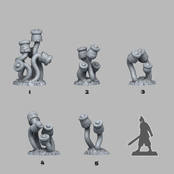 3D Printed Fantastic Plants and Rocks Luminous Plants 28mm - 32mm D&D Wargaming (Online Only)