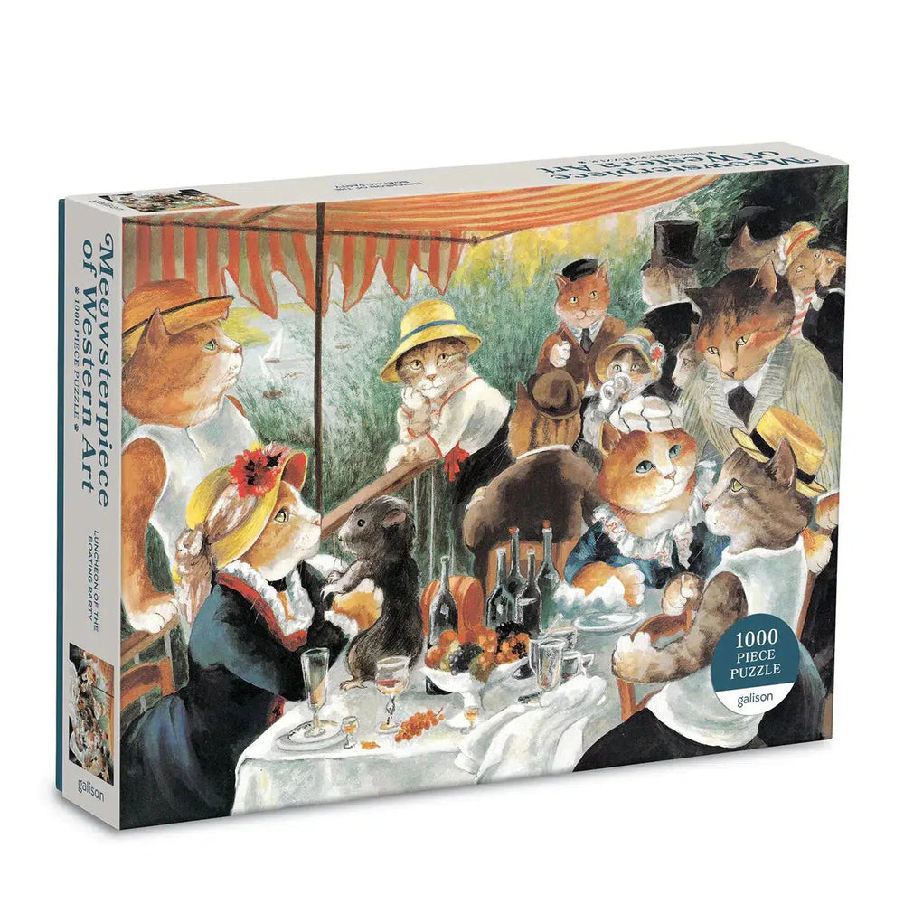 Luncheon of the Boating Party Meowsterpiece 1000 Piece Jigsaw Puzzle Galison (ONLINE ORDER ONLY)