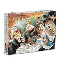 Luncheon of the Boating Party Meowsterpiece 1000 Piece Jigsaw Puzzle Galison (ONLINE ORDER ONLY)