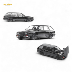 (Pre-Order) Mortal BMW E30 Crock - Openable Hood - Cambered in Full Black 1:64 (ONLINE ORDER ONLY)