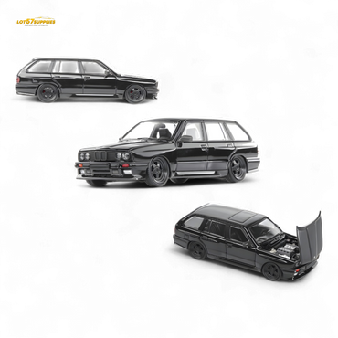(Pre-Order) Mortal BMW E30 Crock - Openable Hood - Cambered in Full Black 1:64 (ONLINE ORDER ONLY)