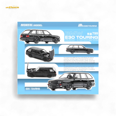 (Pre-Order) Mortal BMW E30 Crock - Openable Hood - Cambered in Full Black 1:64 (ONLINE ORDER ONLY)