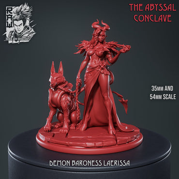Demon Queen Laerissa – The Abyssal Conclave (SFW/NSFW 18+) Miniature – 35mm & 54mm Scale (ONLINE ORDER ONLY)