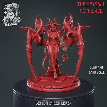 Demon Queen Lerza – The Abyssal Conclave (SFW/NSFW 18+) Miniature – 35mm & 54mm Scale (ONLINE ORDER ONLY)