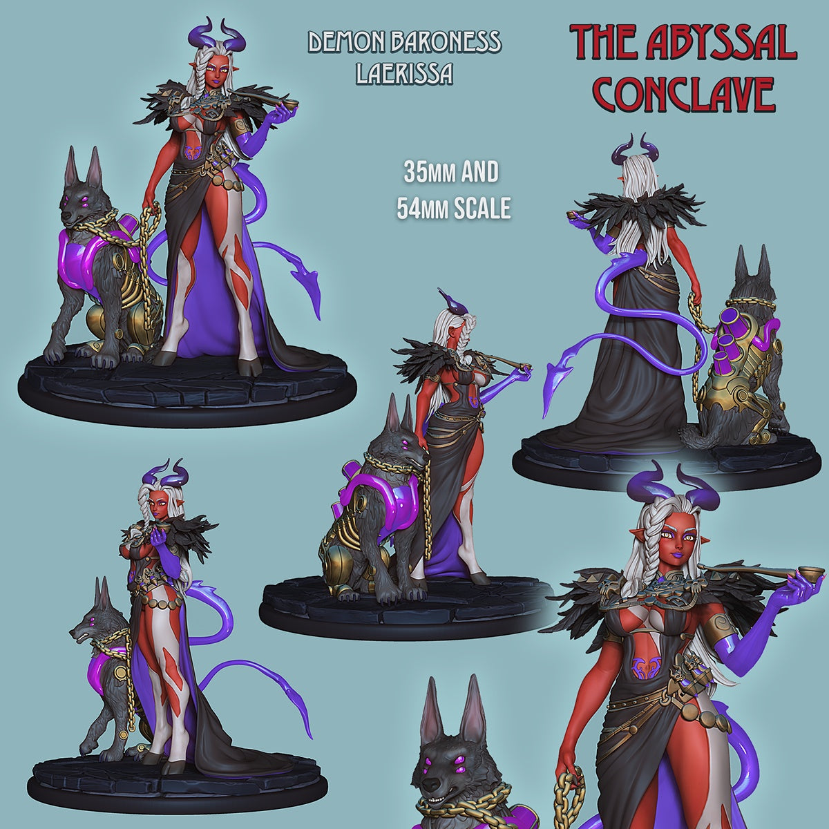 Demon Queen Laerissa – The Abyssal Conclave (SFW/NSFW 18+) Miniature – 35mm & 54mm Scale (ONLINE ORDER ONLY)