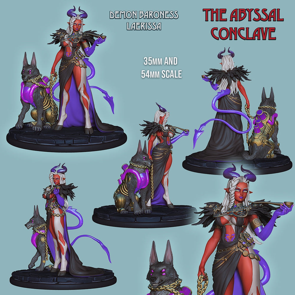 Demon Queen Laerissa – The Abyssal Conclave (SFW/NSFW 18+) Miniature – 35mm & 54mm Scale (ONLINE ORDER ONLY)