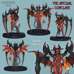 Demon Queen Lerza – The Abyssal Conclave (SFW/NSFW 18+) Miniature – 35mm & 54mm Scale (ONLINE ORDER ONLY)
