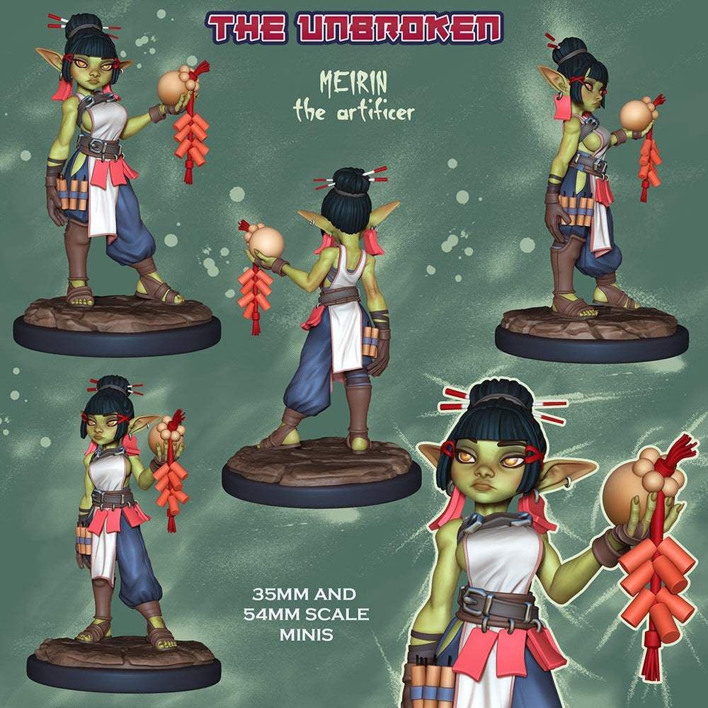 Meirin the Artificer – Goblin Artificer – Resin Tabletop Miniature (ONLINE ORDER ONLY)