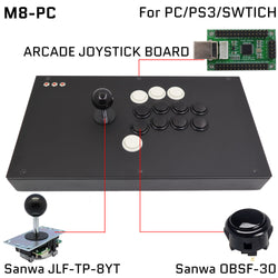 FightBox M8 Arcade Joystick Game Controller for PC/PS/XBOX/SWITCH (Online Only)