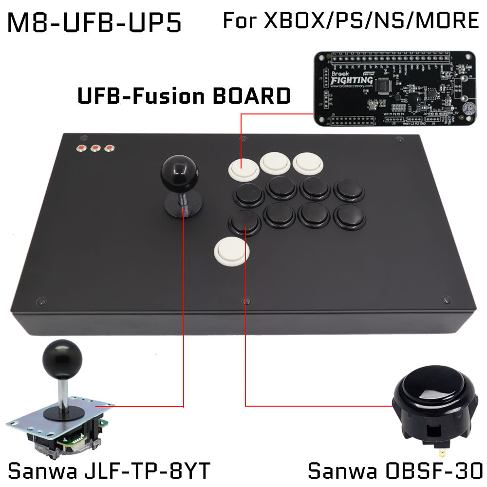 FightBox M8 Arcade Joystick Game Controller for PC/PS/XBOX/SWITCH (Online Only)