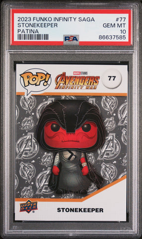 2023 UPPER DECK FUNKO POP MARVEL  STONEKEEPER PATINA #77  PSA 10 (Online Order Only)
