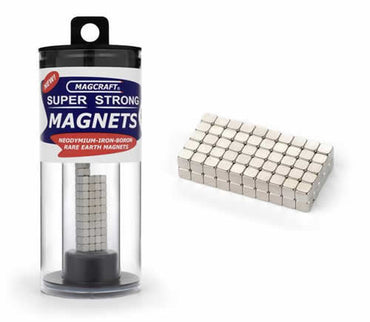 MACNSN0570 Rare Earth Cube Magnets 0.125in (3.175mm) 100 Count by Magcraft (ONLINE ORDER ONLY)