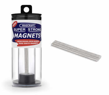 MACNSN0591 Rare Earth Disk Magnets .0625od (1.587 mm) x .03125 Thick (.793mm) 200 Count Magcaft (ONLINE ORDER ONLY)