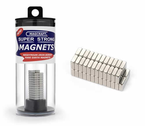 MACNSN0610 .250X.100 Rare Earth Block Magnets 50 Count by Magcraft (ONLINE ORDER ONLY)