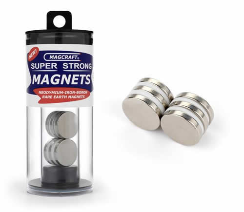 MACNSN0703 Rare Earth Magnet Disc 0.75 in. Diameter x 0.125 in. (6) (ONLINE ORDER ONLY)
