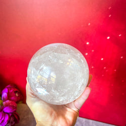 4 1/2" RAINBOW Quartz Sphere, Large Quartz Crystal Ball (ONLINE ORDER ONLY)