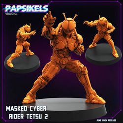 3D Printed Papsikels Masked Cyber Rider Tetsu Set JUNE 2024 TRIBES - CYBERPUNK 28mm 32mm (Online Only)