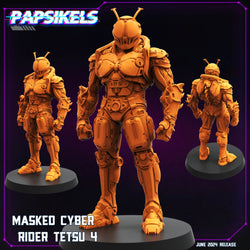 3D Printed Papsikels Masked Cyber Rider Tetsu Set JUNE 2024 TRIBES - CYBERPUNK 28mm 32mm (Online Only)