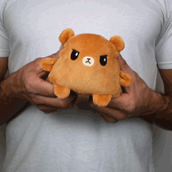 TeeTurtle Reversible Bear: Brown Plushmate (Mini) (ONLINE ORDER ONLY)