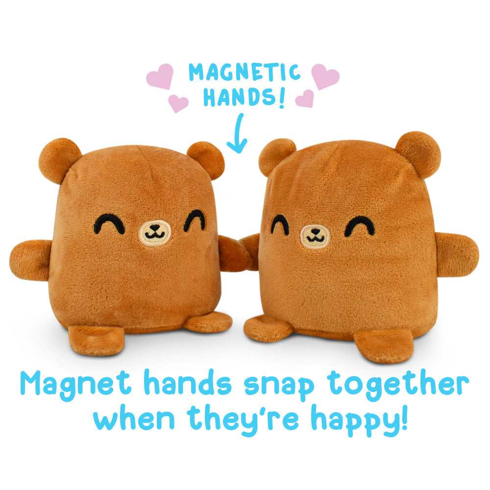 TeeTurtle Reversible Bear: Brown Plushmate (Mini) (ONLINE ORDER ONLY)