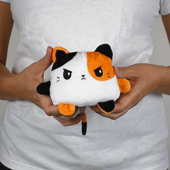 TeeTurtle Reversible Cat: Calico Plushmate (Mini) (ONLINE ORDER ONLY)