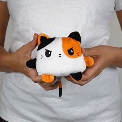 TeeTurtle Reversible Cat: Calico Plushmate (Mini) (ONLINE ORDER ONLY)