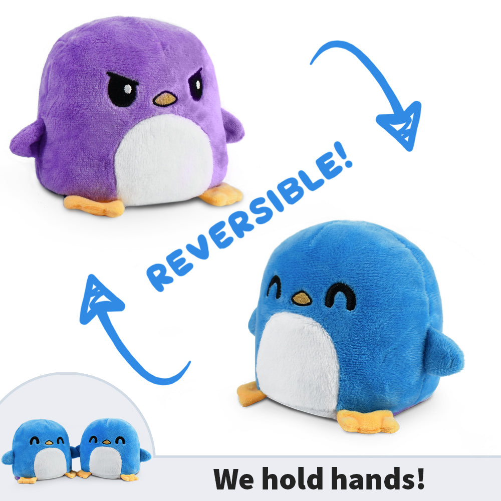 TeeTurtle Reversible Penguin: Blue/Purple Plushmate (Mini) (ONLINE ORDER ONLY)
