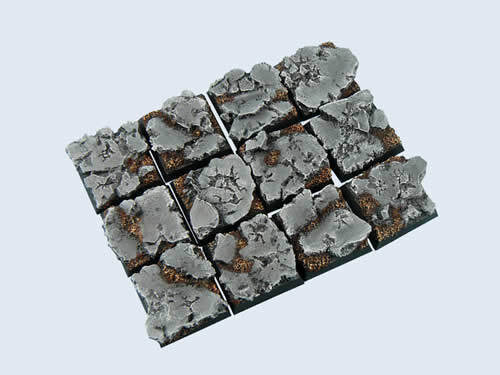 MCAB00101 Battle Ruins Bases 20x20mm (5) Micro Arts Studio (ONLINE ORDER ONLY)