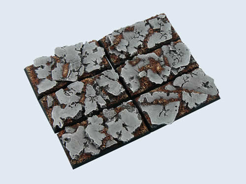 MCAB00104 Battle Calvary Ruins Bases 25x20mm (4) Micro Arts Studio (ONLINE ORDER ONLY)