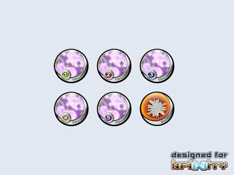 MCAP00039 Infinity Tokens TOCamo Purple 6 Pack Micro Art Studio (ONLINE ORDER ONLY)