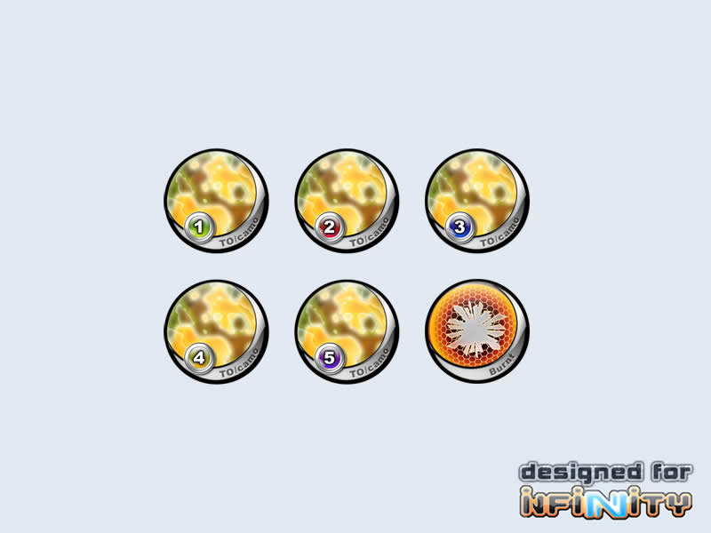 MCAP00040 Infinity Tokens TOCamo Yellow 6 Pack Micro Art Studio (ONLINE ORDER ONLY)