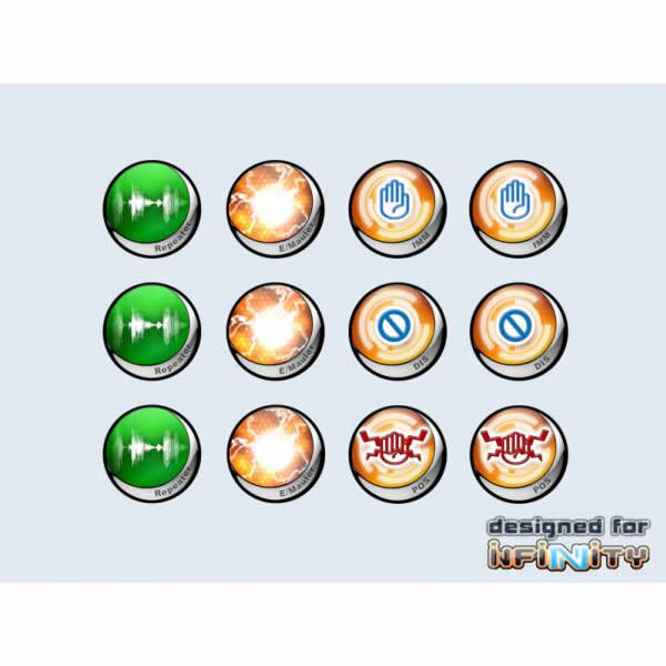 MCAP00044 Infinity Tokens Deployables No.3 Set Of 12 Micro Art Studios (ONLINE ORDER ONLY)