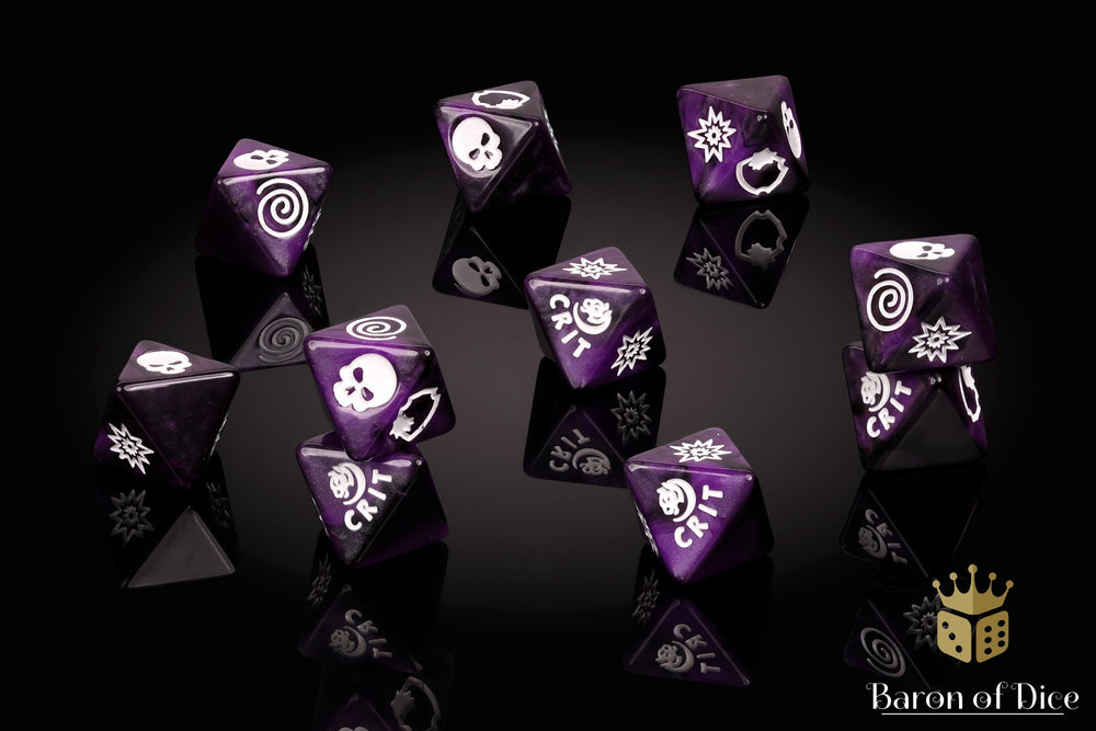 Panther Purple D8 Dice Set (ONLINE ORDER ONLY)