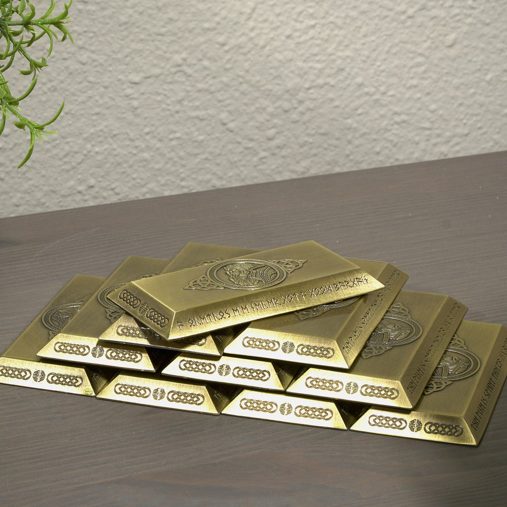 Fantasy Coins - Large Antique Gold Dwarven Bar (1) (ONLINE ORDER ONLY)